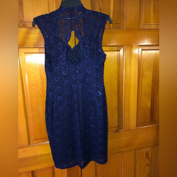 Occasion Lace and Sequin Mini Dress - Picture 3 of 4